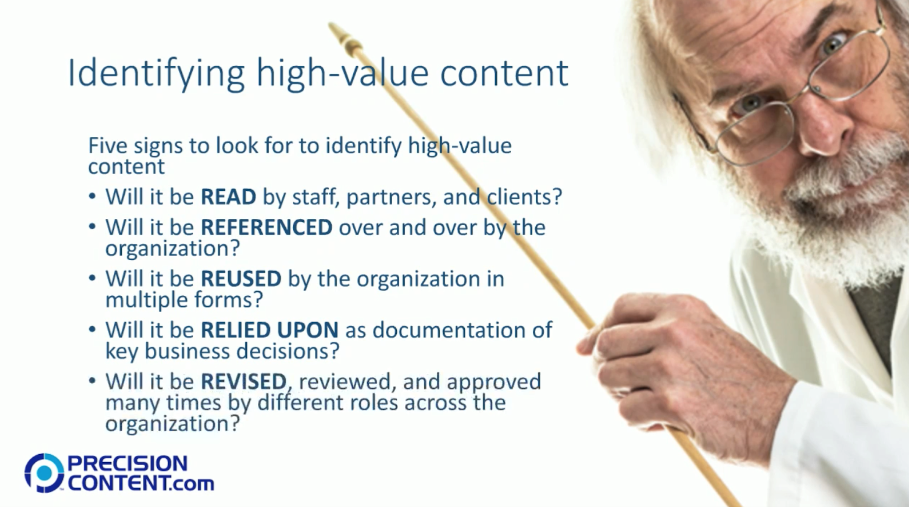 Precision Content - Identifying High Value Content