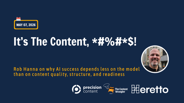 Title slide from the It’s the Content webinar