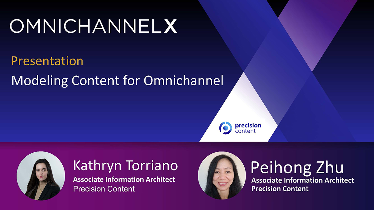 Modeling Content for Omnichannel. Kathryn Torriano and Peihong Zhu. OmnichannelX 2022.
