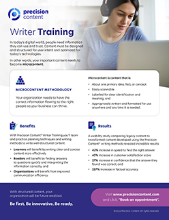 Precision Writing Training 2022 cover page