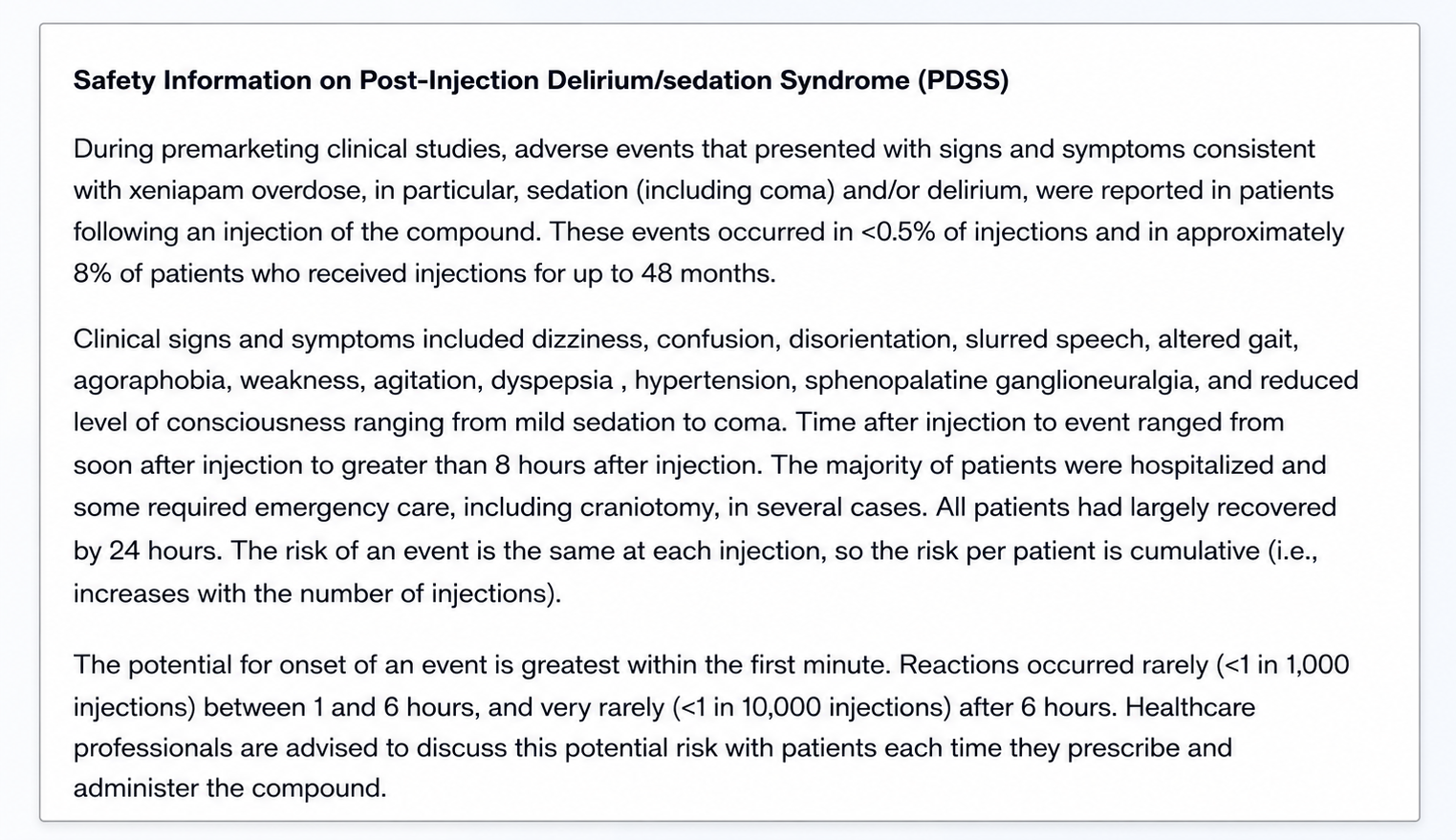 Before pharmaceutical content example